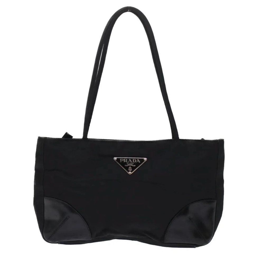 SOLD - PRADA Black Tessuto Nylon Shoulder Bag - AUTHENTIC